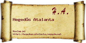 Hegedűs Atalanta névjegykártya