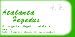 atalanta hegedus business card
